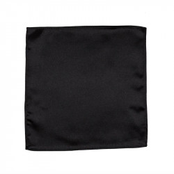 Einstecktuch Uni Satin Polyester - schwarz
