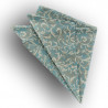 Polyester pocket square - green/ivory