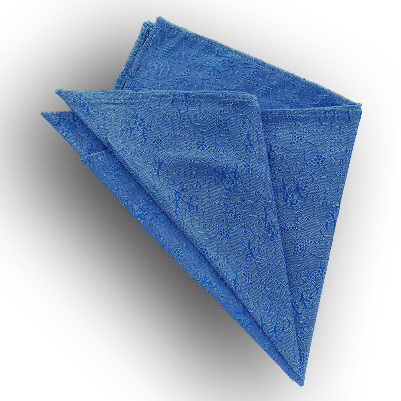Woven silk pocket square - sky blue
