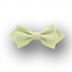 Men's bow tie woven polyester - mint green - pointed shape