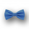 Men's bow tie woven silk - royal blue - straight shape