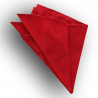 Woven silk pocket square - red
