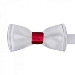 Lower part: white | Top part: white | Knot: red